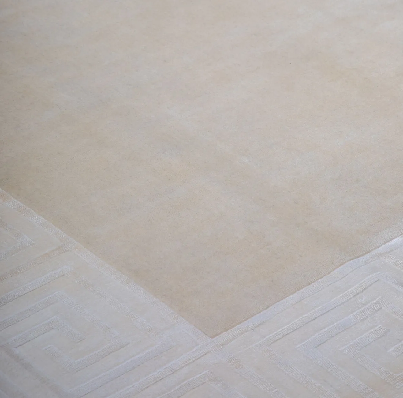 Индийский ковер из шерсти с артшелком Greek WhiteLt.beige ОГ5670WAsC - 3