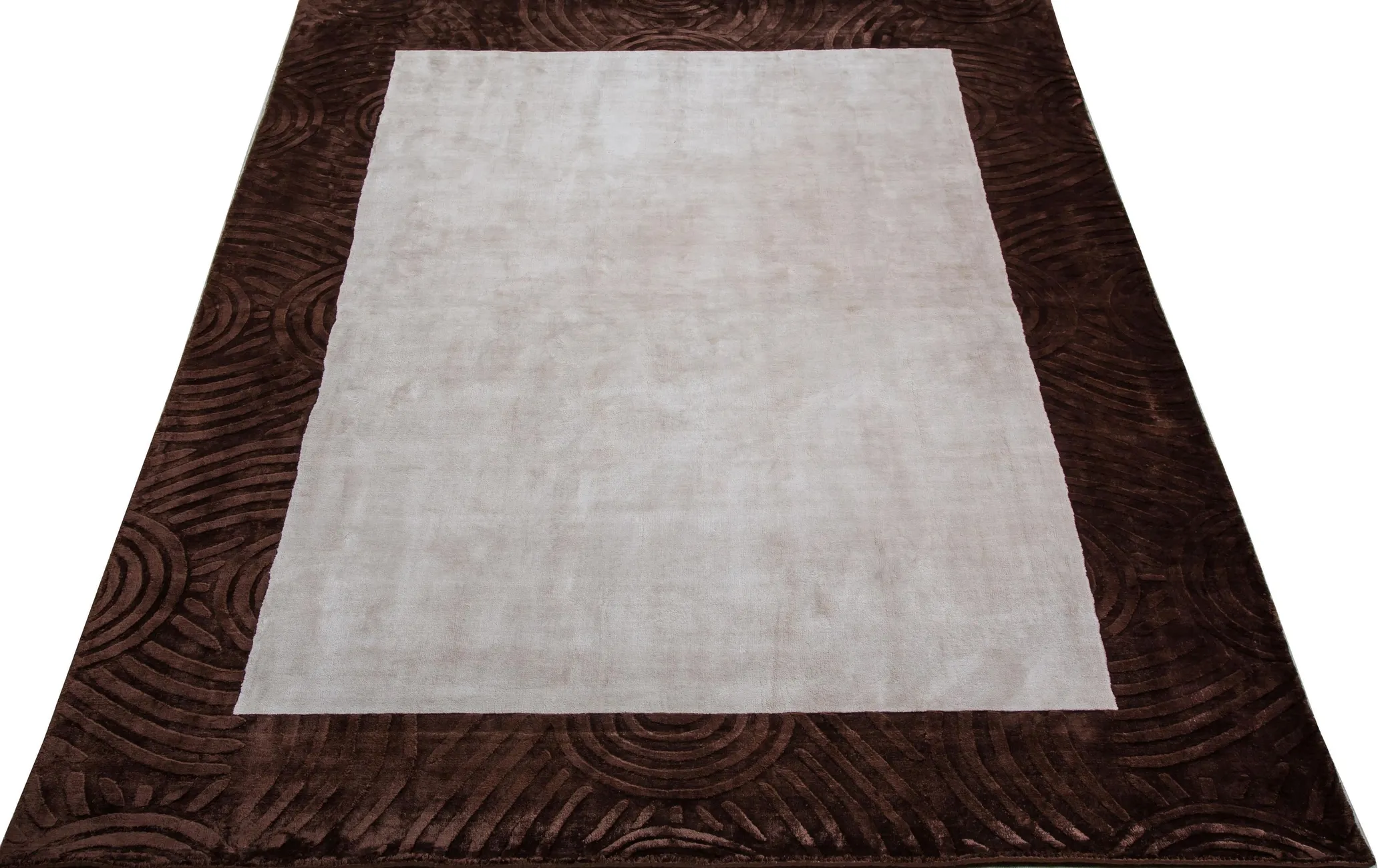 Индийский ковер из вискозы Carving WhiteBrown ОГL64V - 2