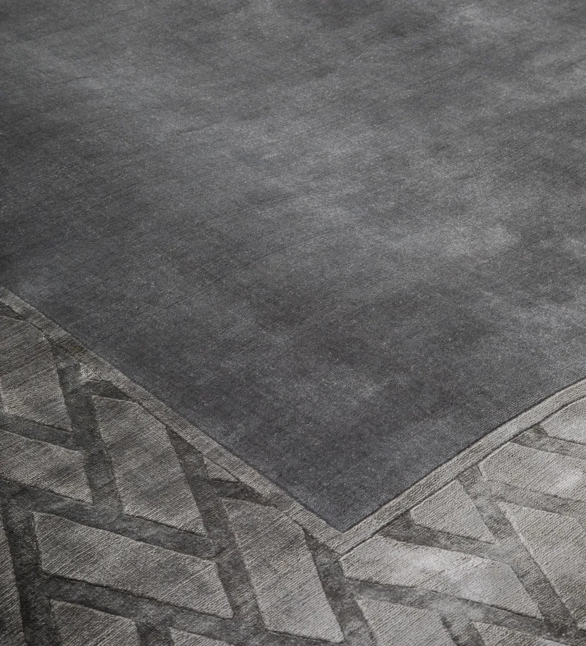 Индийский ковер из шерсти с артшелком Sussex grey ОГ5701WAsC - 3