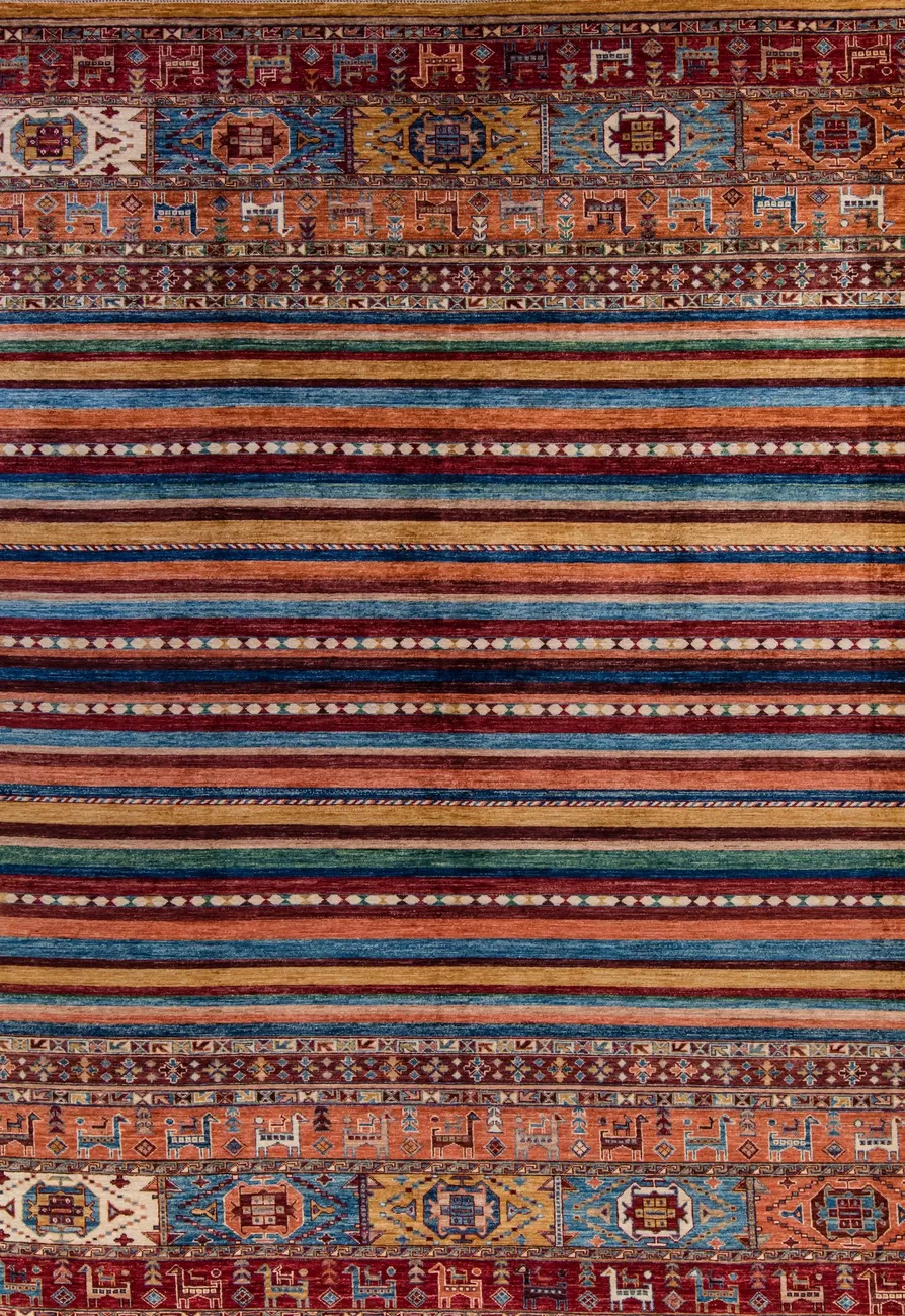 Афганский ковер из шерсти Казах ZОГ310WW - 1