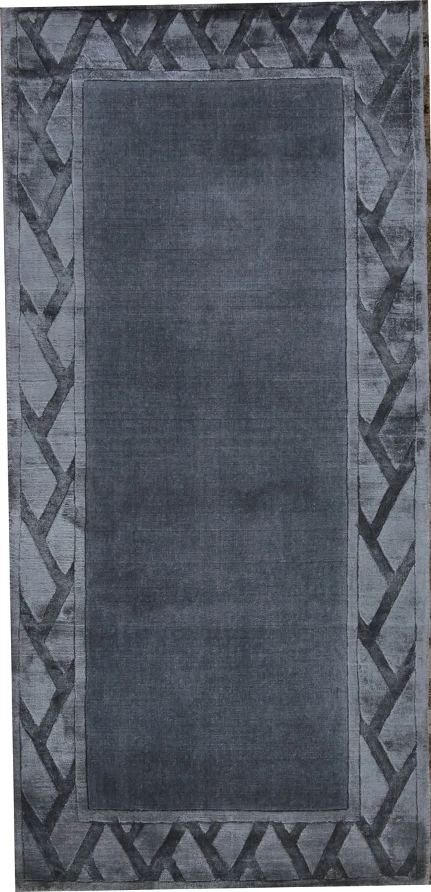 Индийский ковер из шерсти с артшелком Sussex grey ОГ5683WAsC - 1