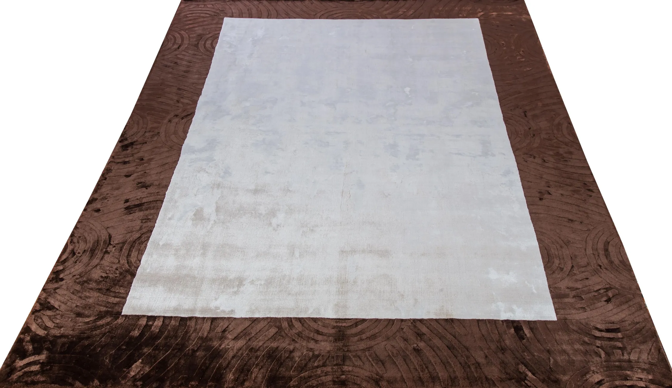 Индийский ковер из вискозы Carving WhiteBrown ОГL66V - 2