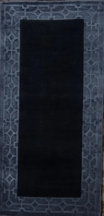 Индийский ковер из шерсти с артшелком Graphite grey ОГ5618WAsC