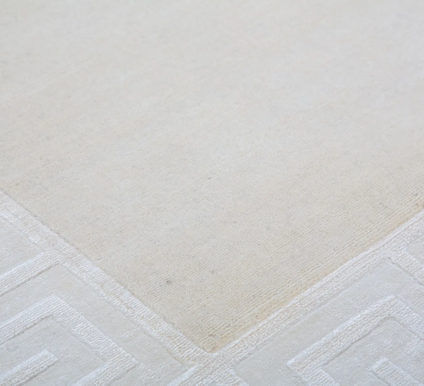 Индийский ковер из шерсти с артшелком Greek WhiteLt.beige ОГ5660WAsC - 3