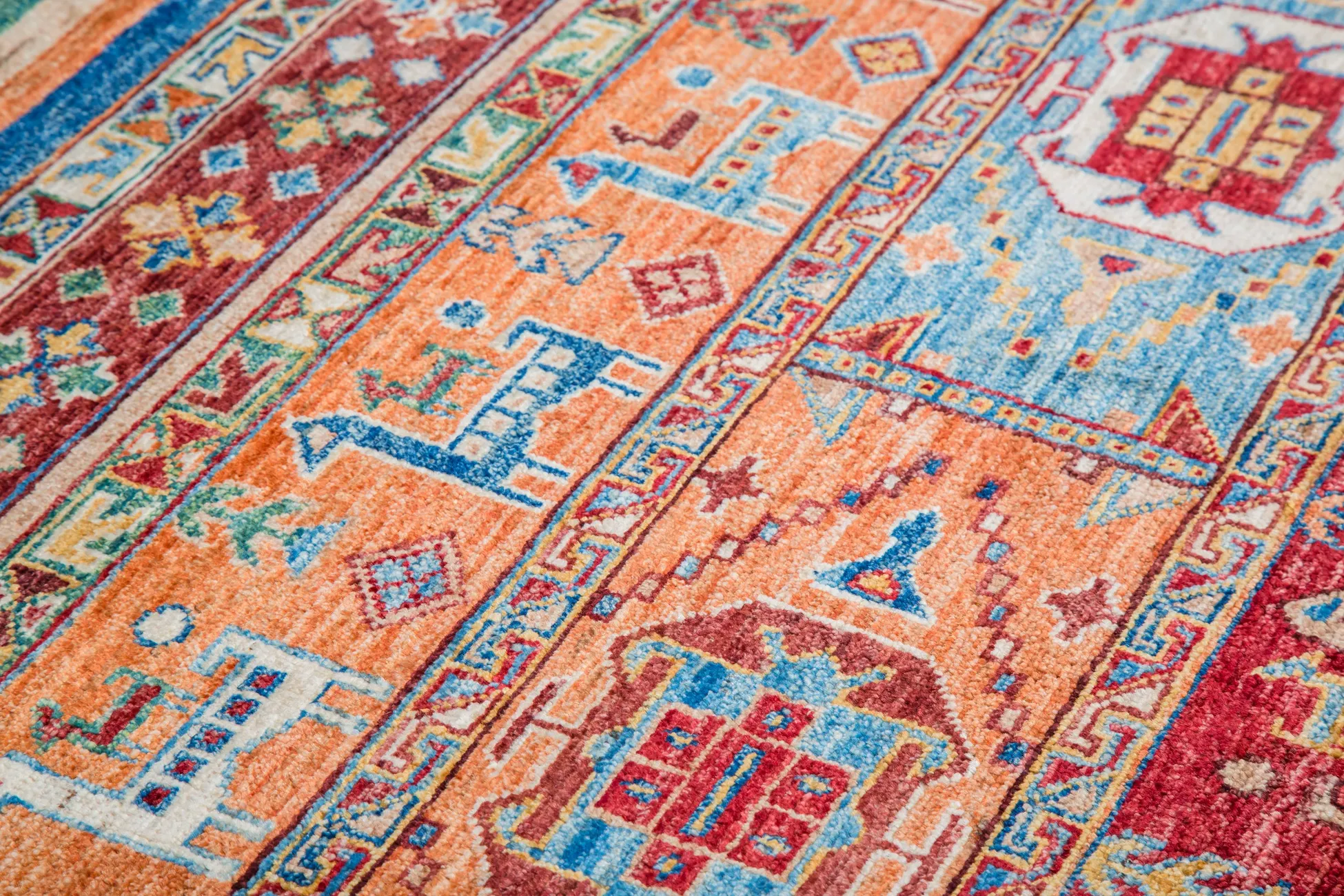 Афганский ковер из шерсти Казах ZОГ310WW - 3