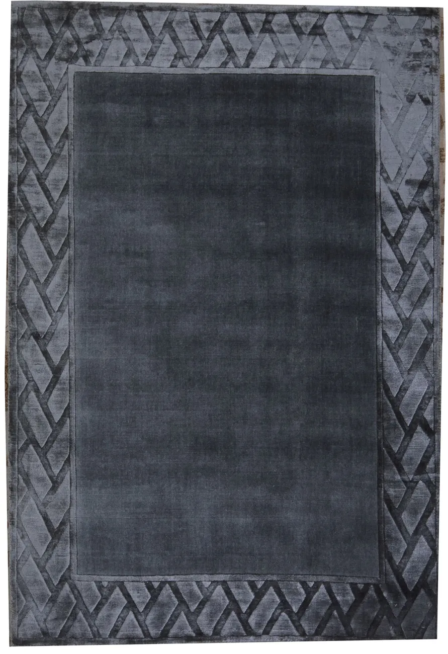 Индийский ковер из шерсти с артшелком Sussex grey ОГ5691WAsC - 1