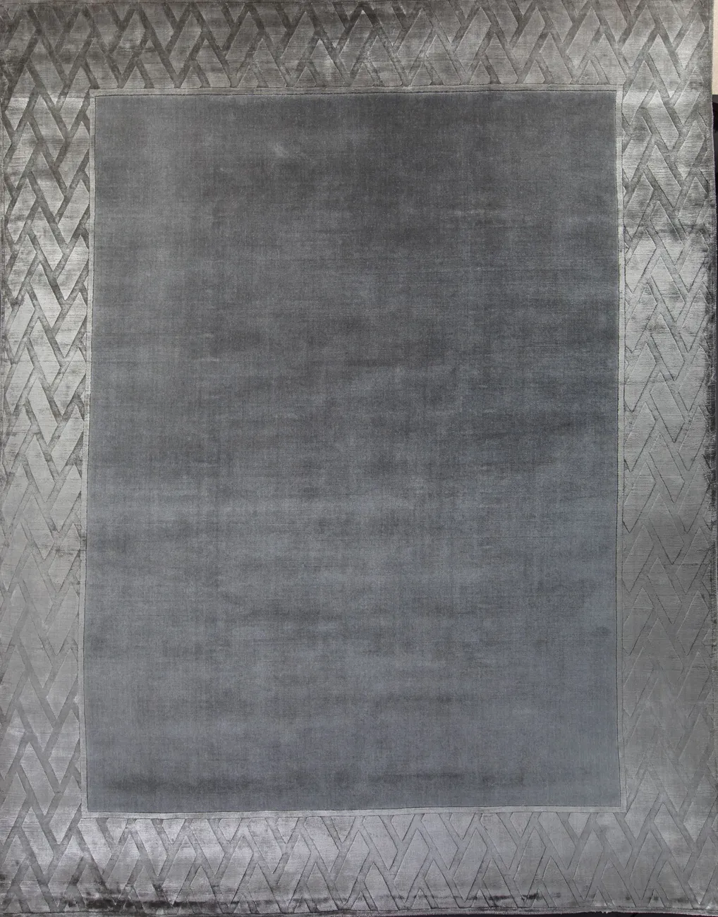 Индийский ковер из шерсти с артшелком Sussex grey ОГ5701WAsC - 1