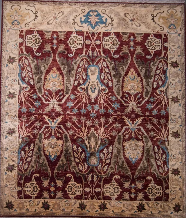 Афганский ковер из шерсти Чеби ZОГ631WW