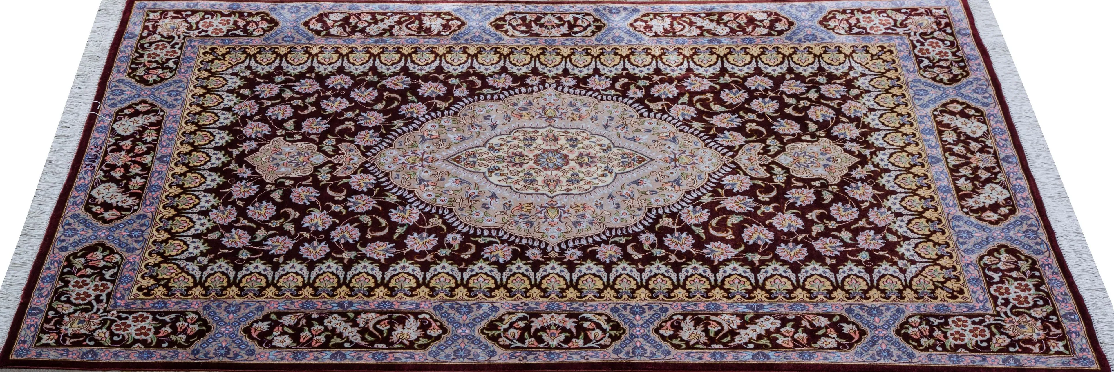 Иранский ковер из шелка Медальон ОГ6SS - 2