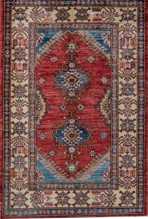 Афганский ковер из шерсти Казах ZОГ239WW