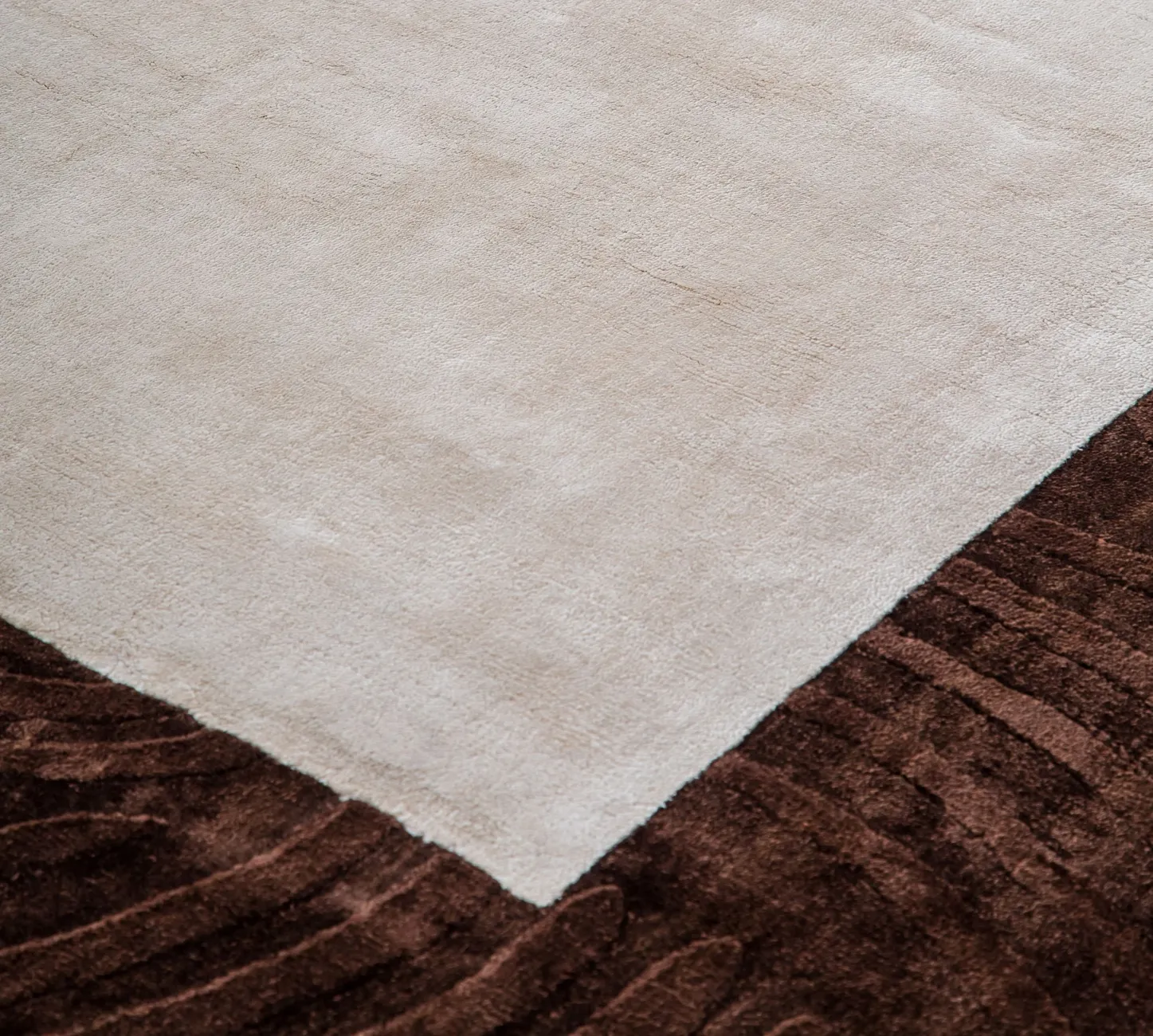 Индийский ковер из вискозы Carving WhiteBrown ОГL64V - 3