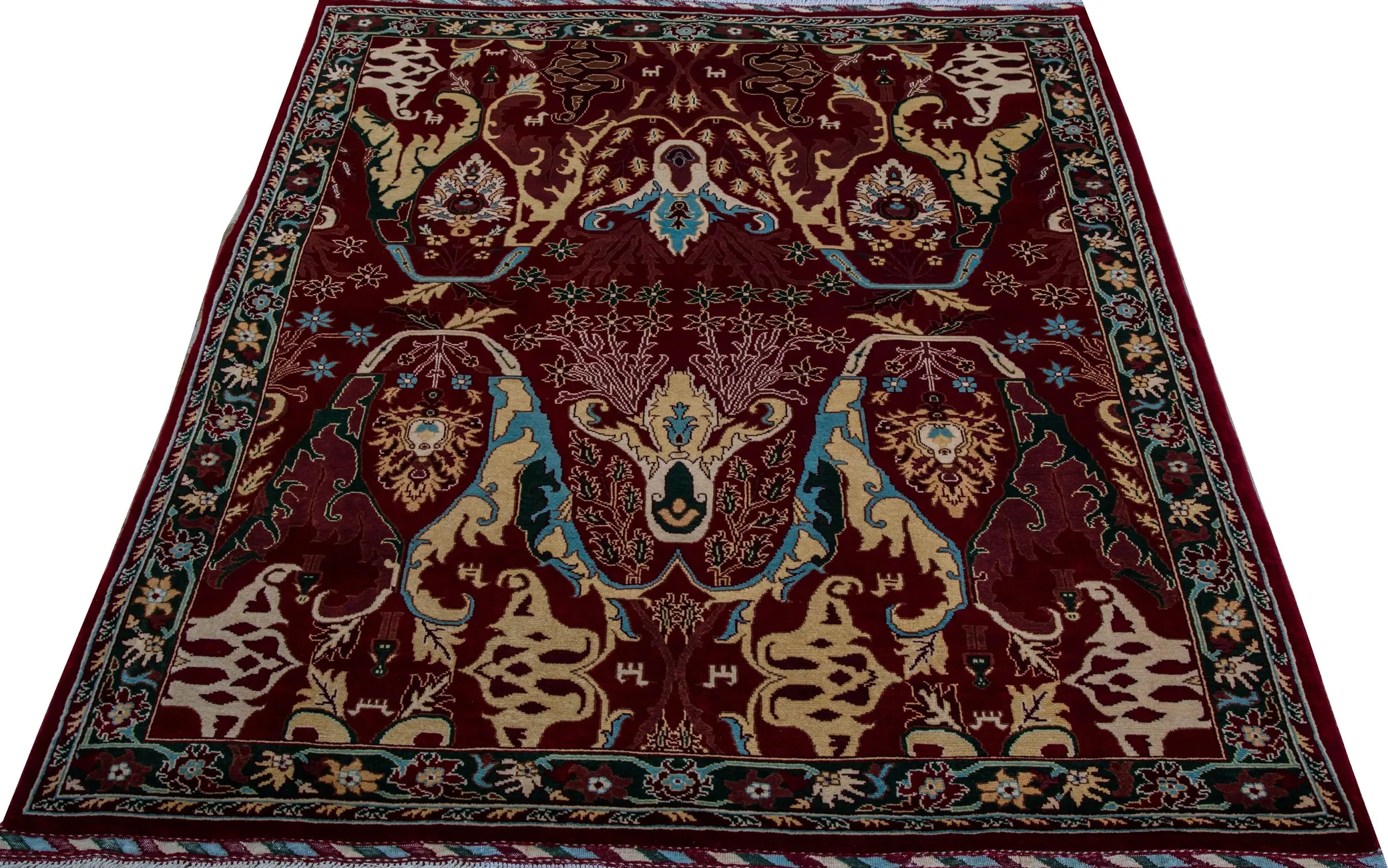 Афганский ковер из шерсти Чеби ZОГ422WW - 2