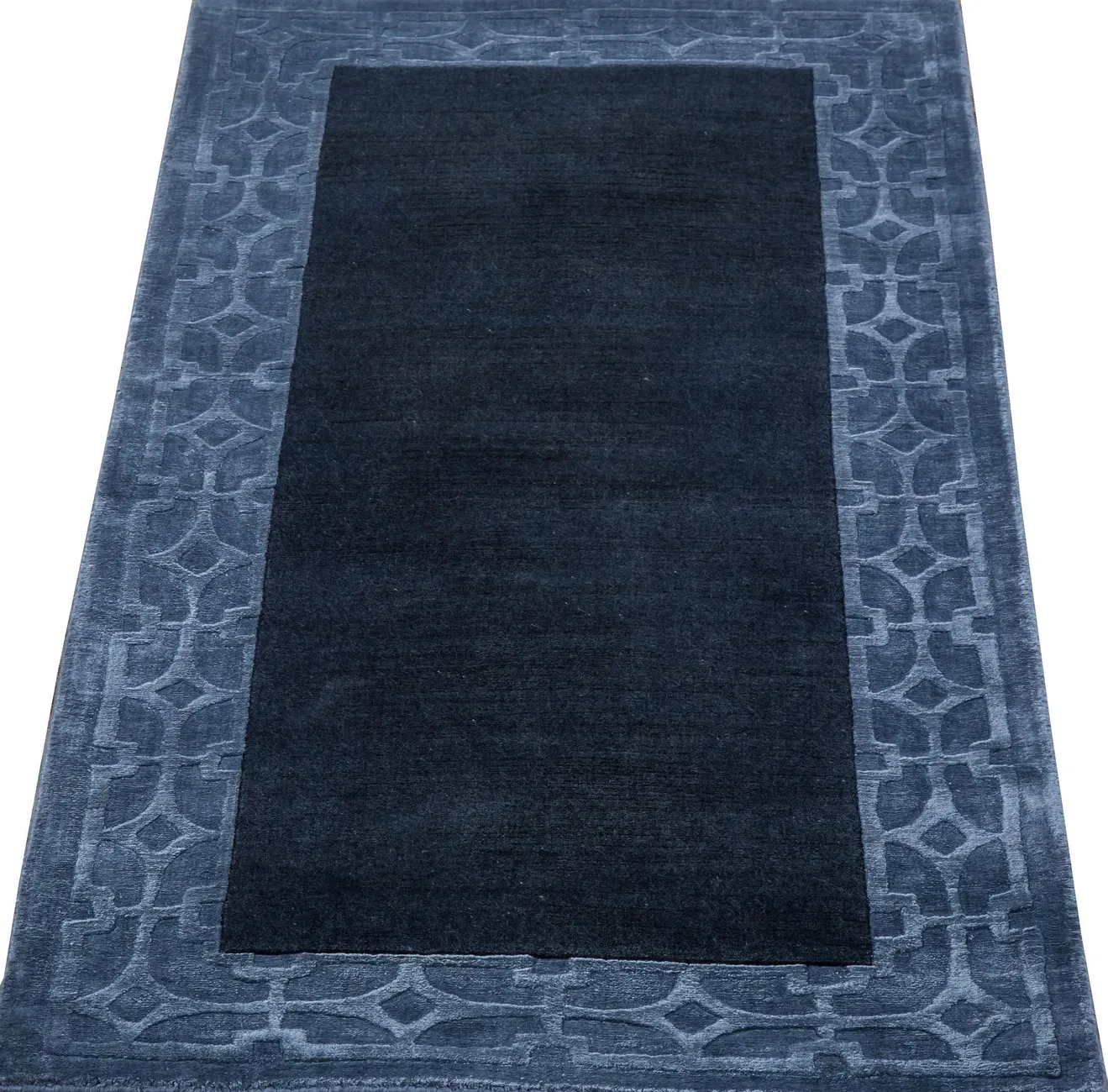 Индийский ковер из шерсти с артшелком Graphite grey ОГ5621WAsC - 2