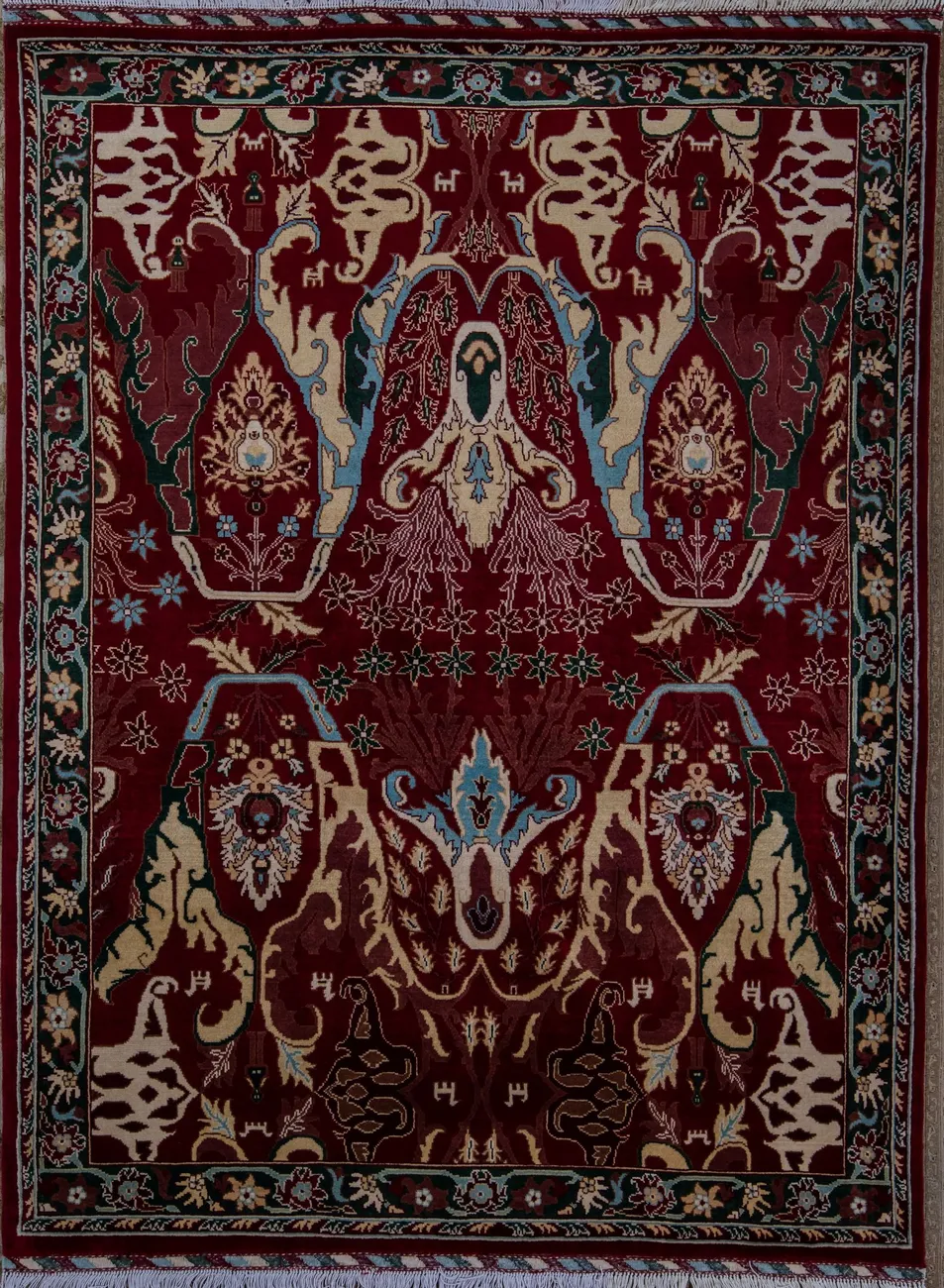 Афганский ковер из шерсти Чеби ZОГ422WW - 1