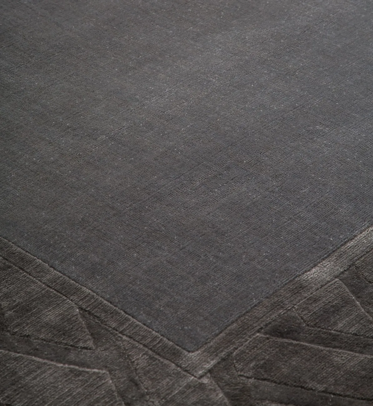 Индийский ковер из шерсти с артшелком Sussex grey ОГ5694WAsC - 3