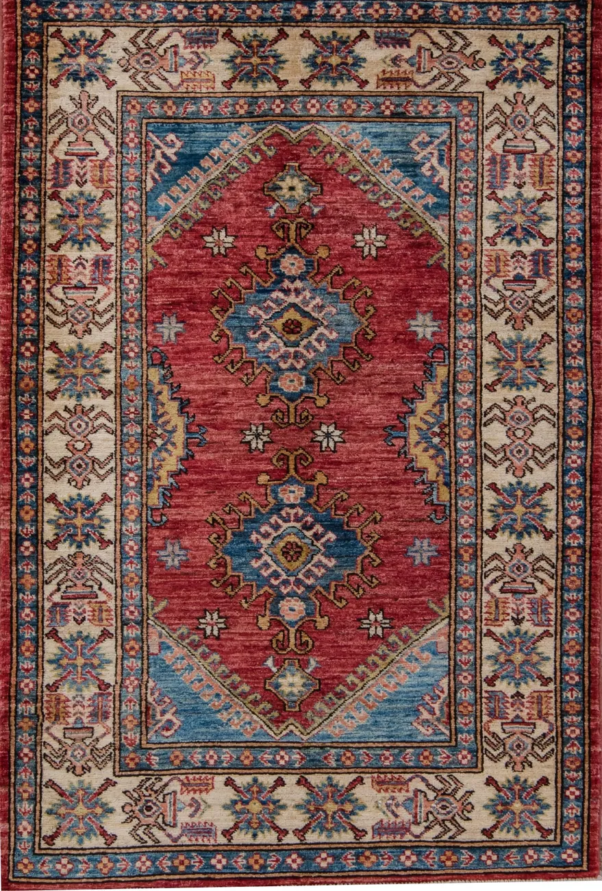 Афганский ковер из шерсти Казах ZОГ239WW - 1